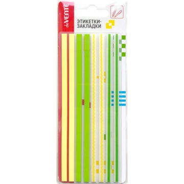 Закладки с липким краем (140*5мм) 8 цв, по 20л., желтые