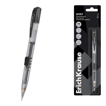 Механический карандаш ErichKrause Spirit 0.5 мм, с горизонтальной подачей грифеля, НВ (в блистере 1