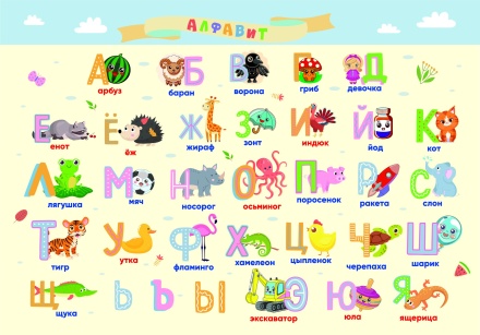 Настольное покрытие д/лепки 33*23см "Алфавит"