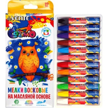 Пастель масляная deVENTE.Cosmo 12цв, шестигранное сечение