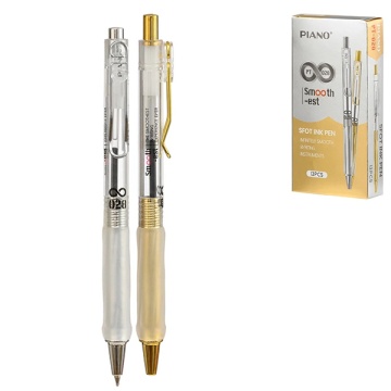 Авторучка с чернилами на масляной основе: "Piano"; стильный дизайн, комбинированный корпус