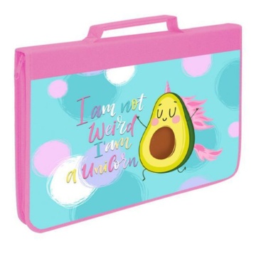 Папка А4 (340*235*30) с ручками молния, ткань/лам.картон "Avocorn"