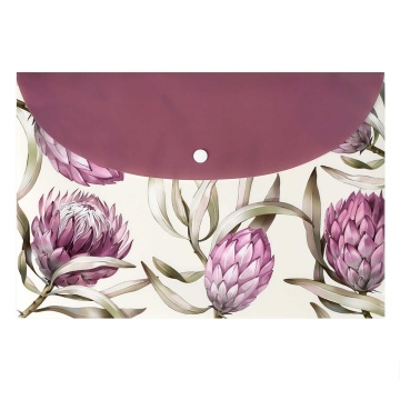 Конверт на кнопке  с рисунком А4 (335*230мм) "Протея"