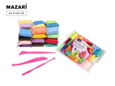 Пластилин супер легкий  36цв*13гр, 3 стека