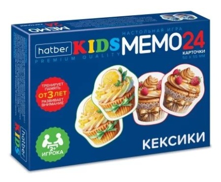 Игра Мемо "Кексики"  (24 карточки) фигурные
