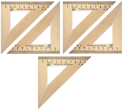 Треугольник деревянный. 45*11 см. УЧД