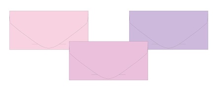 Набор конвертов 3шт, ассорти розовое