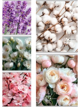 Тетрадь А5 48л ЛИН. Проф-Пресс "Нежные цветы - 21"