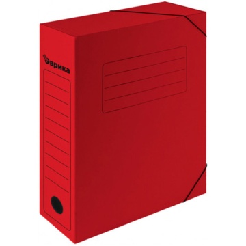 Архивная папка на резинках 75 мм красная (на 700 листов А4)