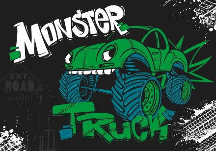 Настольное покрытие д/лепки 33*23см "Monster truck"