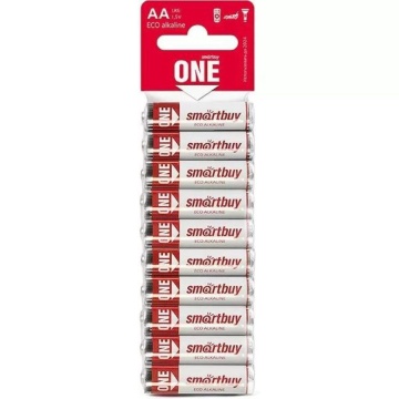 Батарейка LR-06 (АА) Smartbuy ONE, 10шт.в блистере, цена за 1 шт