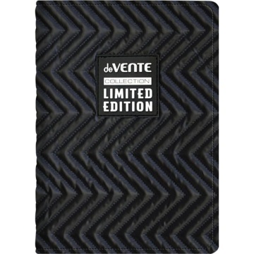 Ежедневник недат. А5 deVENTE Tailor 320стр., черный, тв.обложка, кожзам, аппликация