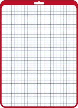 Доска маркерная Канцбург А4 двухсторонняя, клетка+ линейка, красная рамка