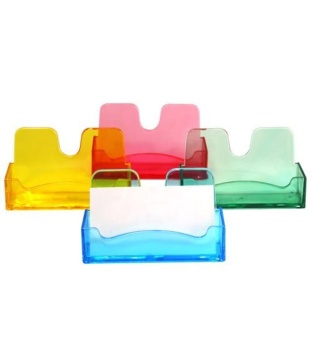 Подставка для визиток, пластик, Flowers ассорти