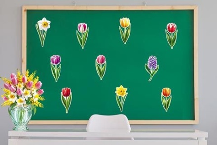 Комплект для оформления "Весенние цветы" 10 предметов