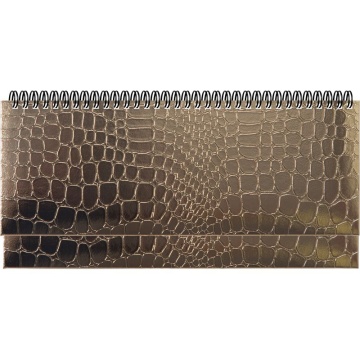 Планинг дат. 2026г, 294*142мм 64л., тв. обл., бумвинил, Arkona золотистый, ляссе