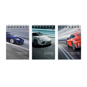 Блокнот А7  40л гребень "Машина мечты" клетка