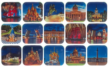 Монпансье Премиум"Виды СПб" 60г./уп.24шт./ ассорти