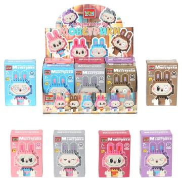 Конструктор пластм. "Монстрики" 154 дет., слип пакет