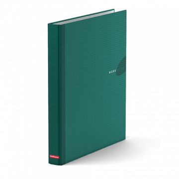 Папка 2 кольца 35мм картон А4 WORK INSIDE зелёная