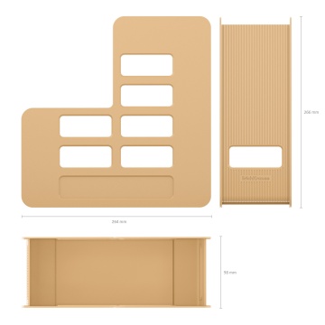 Подставка для бумаг вертикальная пластиковая ErichKrause Techno, Powder, 100мм, бежевая