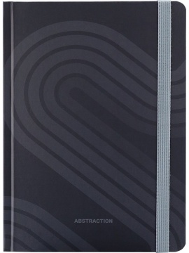 Блокнот А5 7БЦ  96л "Темные линии - 3" мат.лам., резинка, кл.