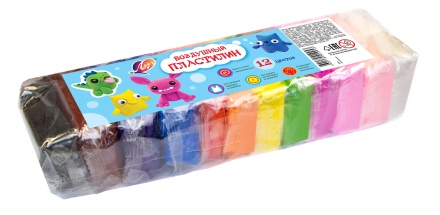 Пластилин воздушный, 12 цветов