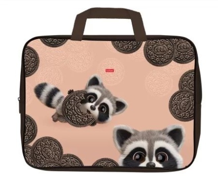 Папка А4 (350*265*40) с ручками, молния, ткань "ВОТ ЕНОТ"