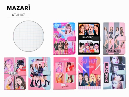 Записная книжка А5 126л. 7БЦ "Блэкпинк" кл., магн.клапан