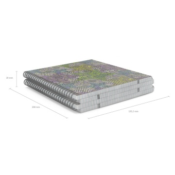 Тетрадь общая с пласт. обл. на спирали ErichKrause Фиолетовая чешуя, текстура песок, А5+, 80 л., кле