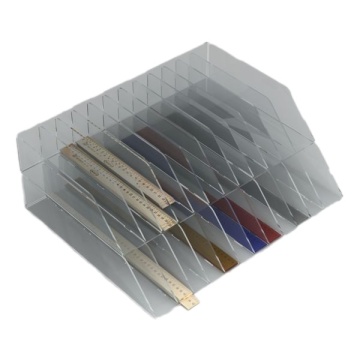 Подставка для линеек "Канцлер" 500*180*400мм, 24 секции/2 яруса, оргстекло 3мм