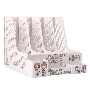 Накопитель д\бумаг верт.сборный 4 отд. белый, Universal"