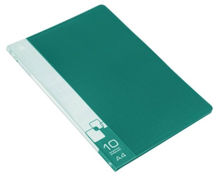 Папка файл А4  10лист 0,60мм зелёная