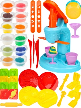 Набор для лепки легк. пластилином 12цв. "Готовим мороженое" 32 предмета