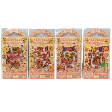 Наклейки декоративные лазерные 22*11см "Капибара" 40 дизайнов