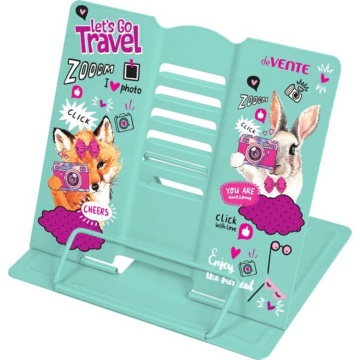 Подставка для книг "Click" 21*19см полностью металл, бирюзовая