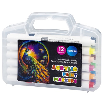 Набор маркеров акриловых 12цв. "Centrum" 1-3мм
