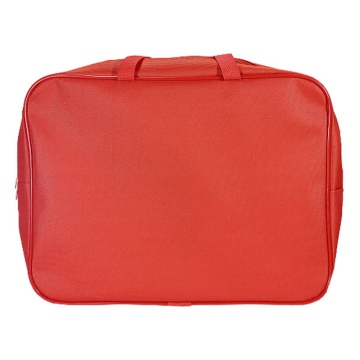 Папка А4 (360*270*80) с ручками, молния, ткань "Красная"