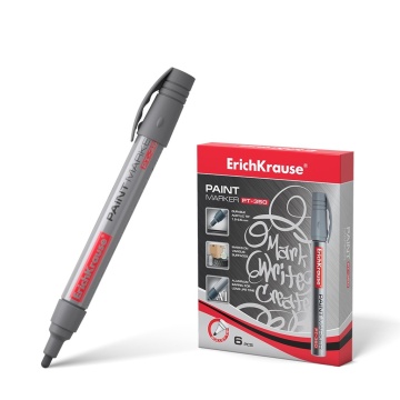 Маркер-краска ErichKrause® PT-350, цвет чернил серебро