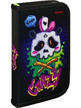 Пенал 1 отд. с 1-ой откид.пл. (190*115*30) молния, лам.картон "Безумное граффити - 2"