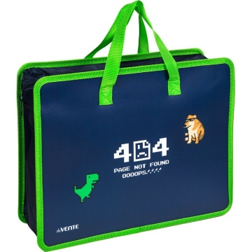 Папка А4 (335*260*100) с ручками, молния, пластик" Online"