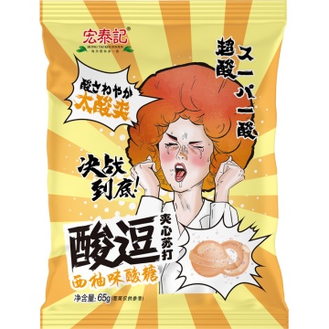 Леденцы кислые Sour Candy EXTRA SOUR 65 г. ,/уп.10 шт./, грейпфрут