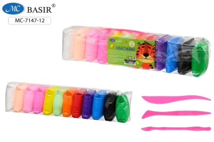 Пластилин. Супер лёгкий пластилин 12 цв,