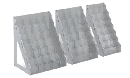 Горка-накопитель универсальная "Ай-Петри" 42 ячейки, 495*600*400мм, на полку 400мм, акрил