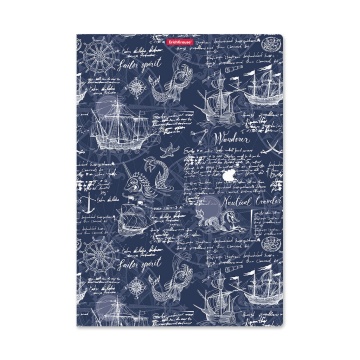 Тетрадь общая ученическая с пластиковой обложкой на скобе ErichKrause Old Map, Mixed Reality, А4, 48