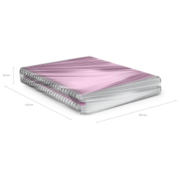 Тетрадь общая с пластиковой обложкой на спирали ErichKrause Silhouette, розовый, A5, 80 листов, клет