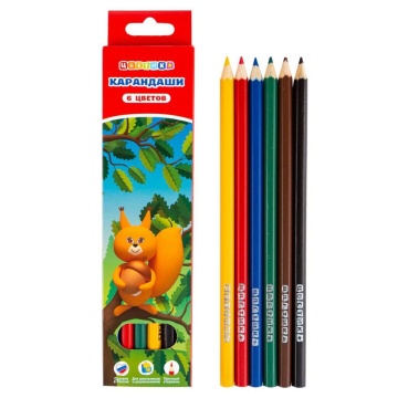 Карандаши цвет.  6цв  Цветик 2М-4М