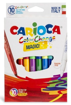 Фломастеры  10цв "Carioca Magic Markers", меняющие цвет