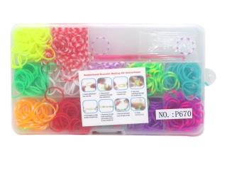 Набор резинок для плетения 600 шт Ассорти Микс, с крючком