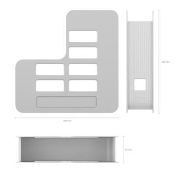 Подставка для бумаг вертикальная пластиковая ErichKrause Techno, Classic, 75мм, белый